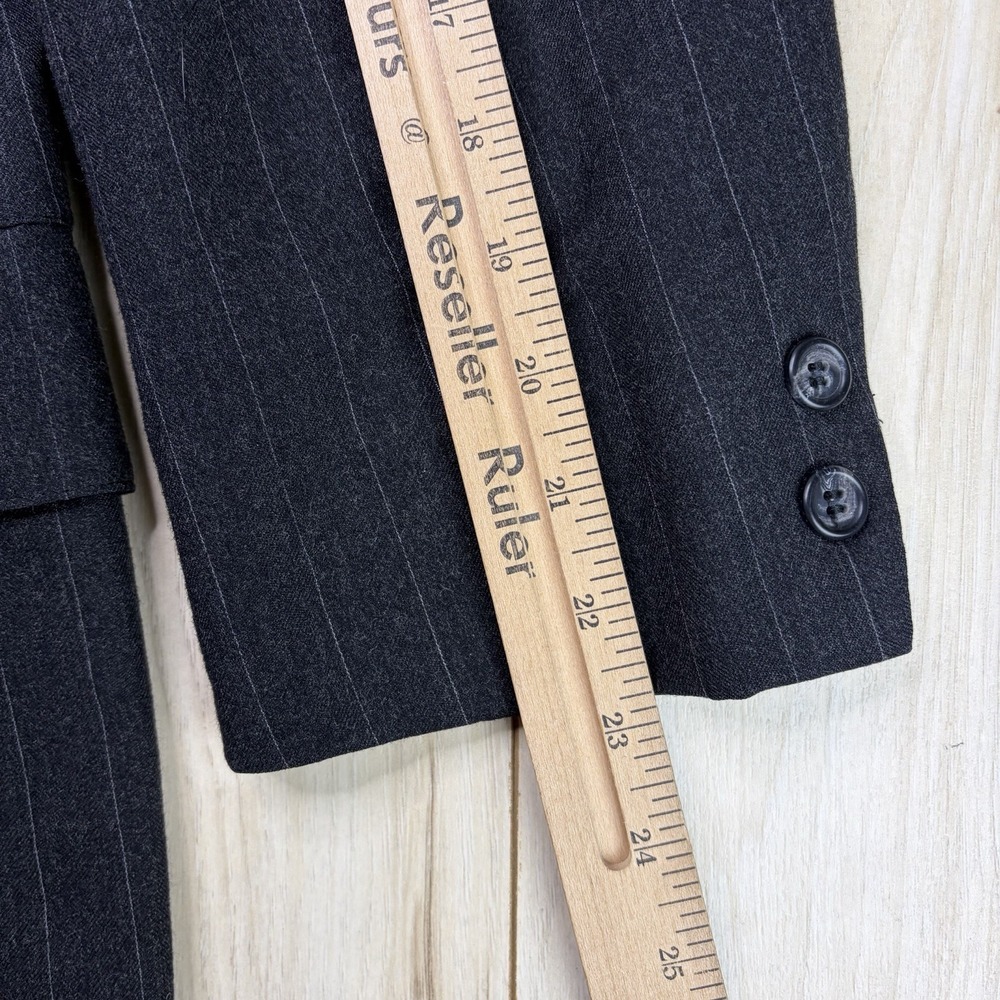 Brooks Brothers Golden Fleece Makers Flannel Wool Stripe Suit Men 42R 33x30 Gray - Picture 2 of 16